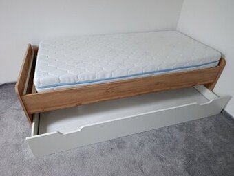 Válenda 210 x 96 cm s úložným prostorem + rošt + matrace