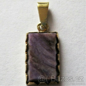 Zlatý přívěsek s ametystem