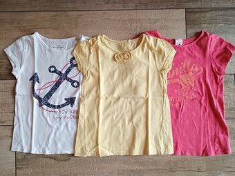 Trička, trika s krátkým rukávem, vel.110/116