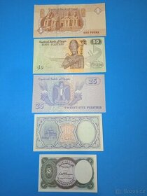 Bankovky EGYPT - většina UNC - 1