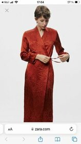 Luxusní saténové zavinovací šaty Zara - nové - vel. XS/S
