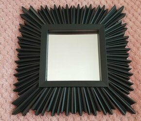 Zrcadlo nástěnné černé malé mini moderní čtverec