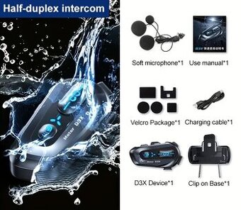 Headset s komunikátorem D3X bluetooth