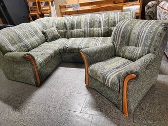 Sedací souprava rohová rozkládací s křeslem