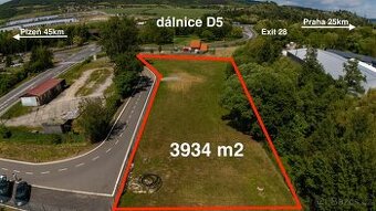 Pronájem pozemky pro komerční výstavbu, 3 934 m2 - Zdice