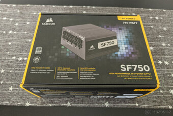 PC zdroj: Corsair SF750 (SFX, Platinum, záruka do r. 2030)