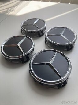 Středové pokličky Mercedes-Benz černé, hvězda