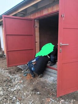 Vrata 3ks plechové dvoukřídlé nezateplené - nové