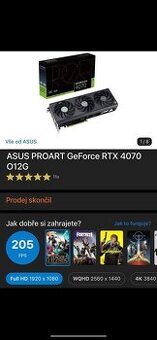 V ZÁRUCE - Grafická karta ASUS ProArt GeForce RTX 4070 O12G