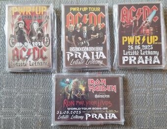 AC/DC a IRON MAIDEN - prodám 4 magnetky.