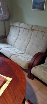 Nerozkládací sedačka pro 3 + křeslo