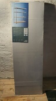 Kovový regál nový. Výška 180 cm, šíře 160 cm, hloubka 60 cm