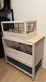 Velká třípatrová klec pro činčily