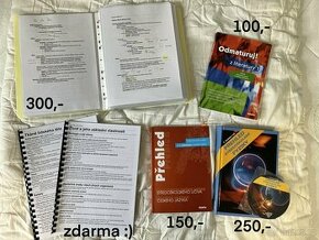 Učebnice z češtiny, fyziky a MO