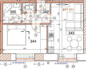 Pronájem novostavby 2kk centrum Nový Jičín, soukr. parkování