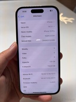iPhone 14 Pro 128GB, 100% baterie. Vse origo