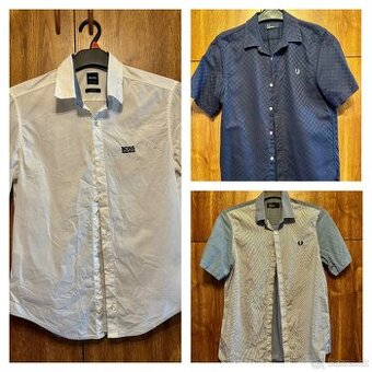 Pánská košile 2x Fred Perry a Hugo Boss, velikost S