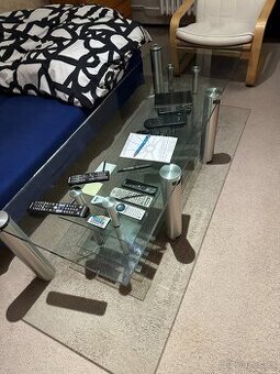 Skleňený stůl-145x55X15