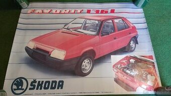 Prodám plakát Škoda Favorit+bonus