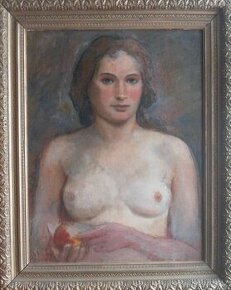 Dívka s jablkem - J. Obrovský.