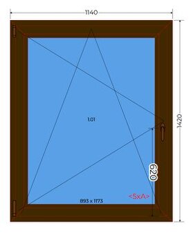 Prodám nové plastové okno SALAMANDER BE82 s trojsklem