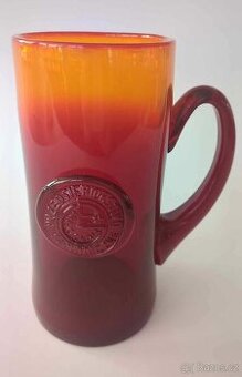 Retro džbán skleněný, trofejní, ruční výroba