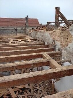 Těšany trámy staré krovy