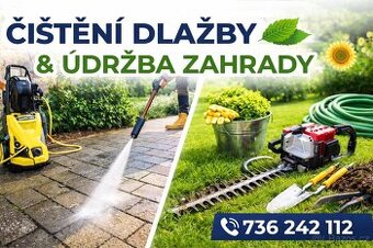 Čištění dlažby, sekání trávy, údržba zahrady – Praha a okolí