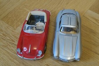 Burago 1/24 Mercedes SL300 a Porsche 356