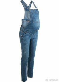 Těhotenské džíny s laclem Straight