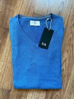 Nový pánský bavlněný svetr C&A do "V" - L