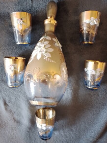 Borské sklo smaltovavé vázy,skleníčky,sady