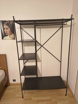 Kovová IKEA skříň s látky 185x110x50