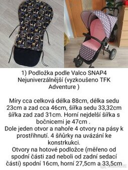 Podložka do kočárku, 1.část,  nové, šití na zakázku, ceny od