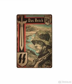 plechová cedule: 2. Panzer Division „Das Reich“