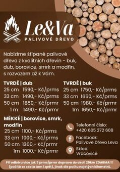 Palivové dřevo tvrdé a měkké