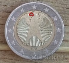 2 Euro Nemecko 2011 J pšeničnooražba - dvojitý jazyk