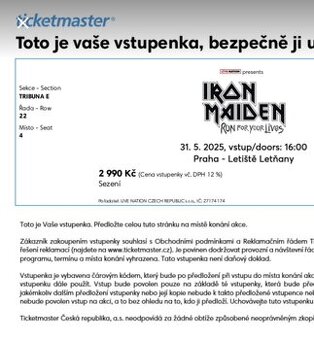 Iron Maiden sobota 31.5.