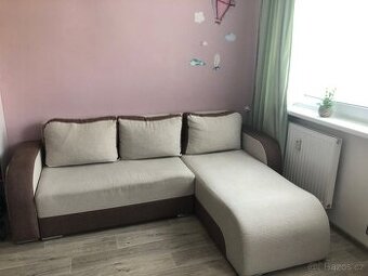 Rohová rozkládací sedací souprava