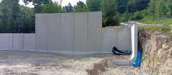 Prvky opěrné zdi, beton, T a L ,zemědělský , LEGO