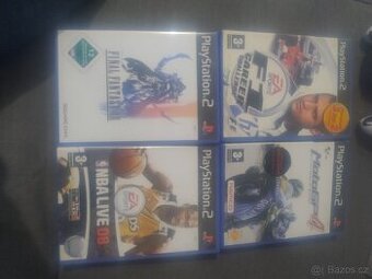 PlayStation 2 4hry final fantasy,moto,NBA,F1