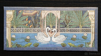 Svatební obálky – luxusní design s labutěmi, zlaté detaily