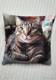Nádherný látkový povlak na polštář "Kočka" 45x45 cm