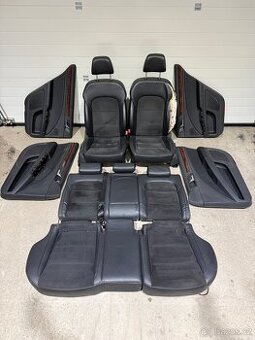 Alcantara sedačky Superb 2 + Kožený Sound System tapecírunk