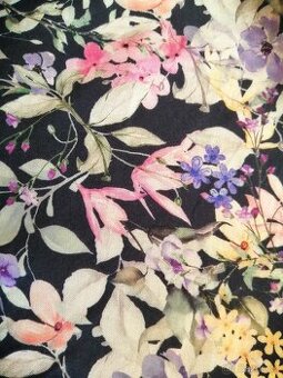 Letni dlouhé květované šaty, vel. XL a L