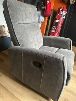 Relaxační/rozkládací křeslo MELINDA (barva antracit)