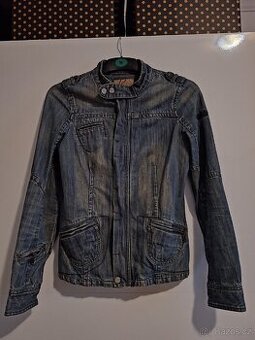 Bunda džínová sleva 50 % bunda Kenvelo vel. M