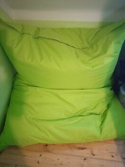 Sedací vak Standard 144×180 cm, zelený a modrý