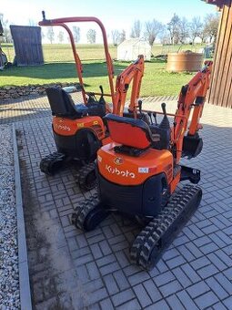 2x Minibagr Kubota U10-3, rv 2015, rv 2007, Top stav