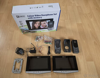 Dvě sady videotelefon EMOS H2030 7" LCD kamera se zvonkem